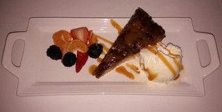 Apple Bacon Cake with caramel & ice cream at Lily mae's.jpg